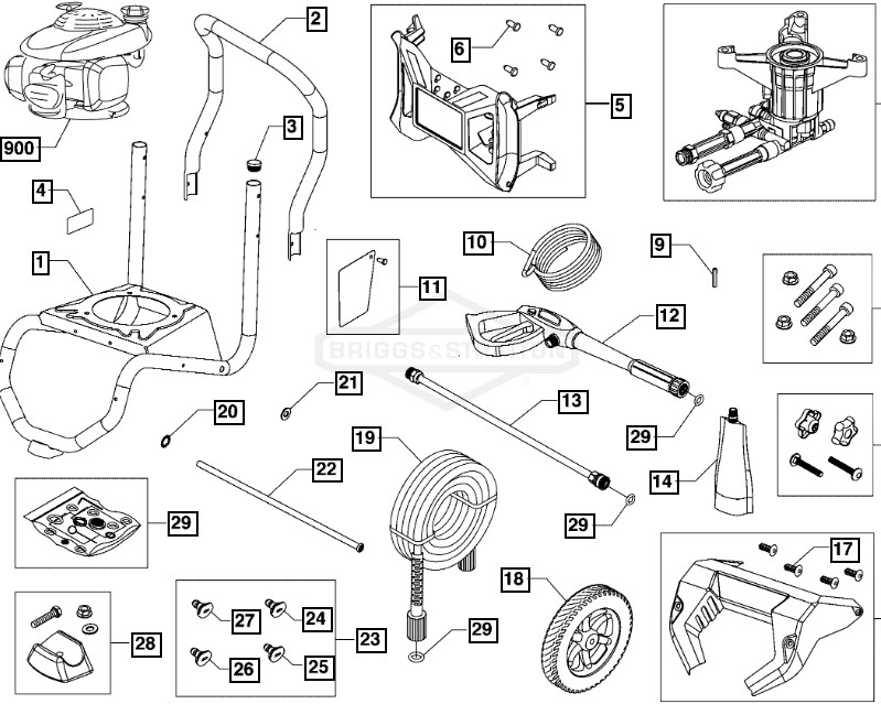 Powerboss 2800 psi pressure washer model 020776 replacement parts manual